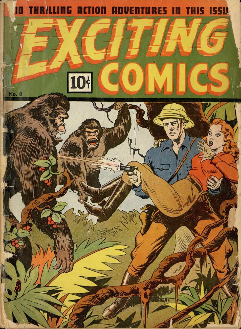Comic Book Cover For Exciting Comics 8