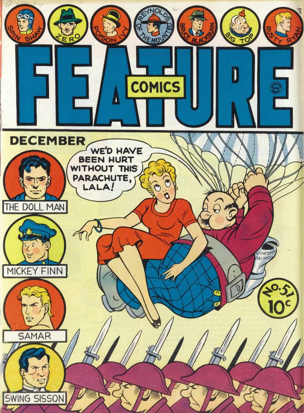 Comic Book Cover For Feature Comics 51