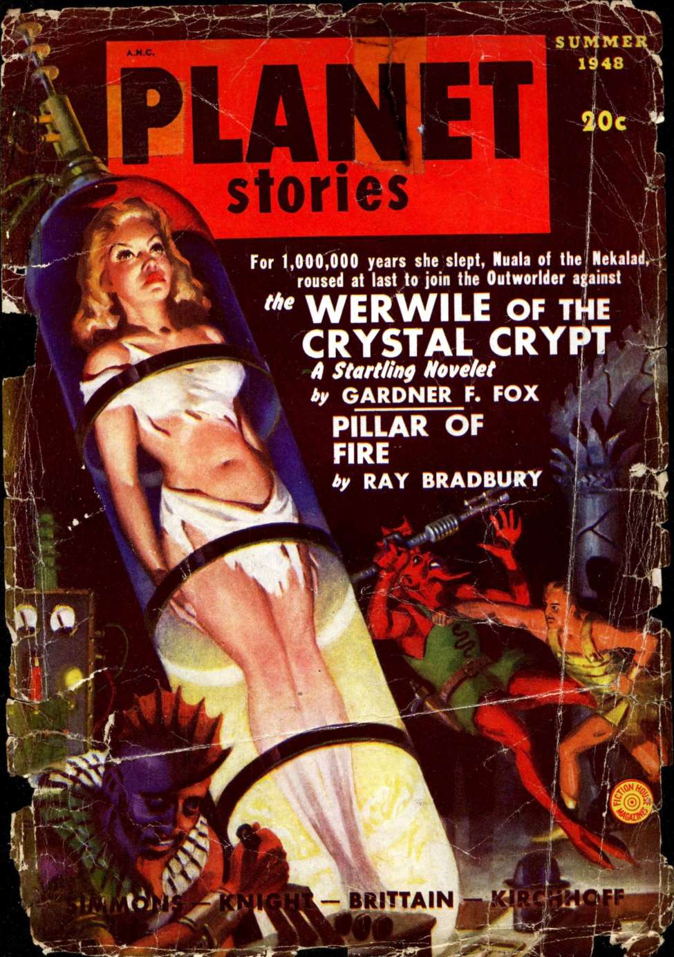 Book Cover For Planet Stories v3 11 - Werwile of the Crystal Crypt - Gardner F. Fox