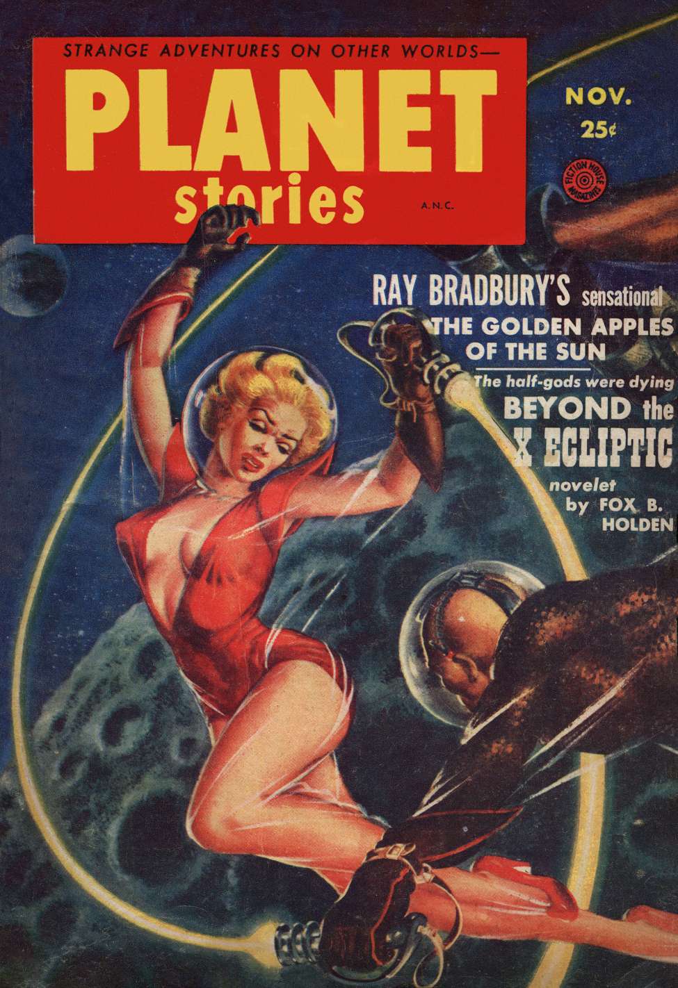 Book Cover For Planet Stories v6 3 - The Golden Apples of the Sun - Ray Bradbury
