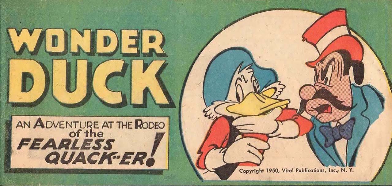 Comic Book Cover For Wonder Duck In Adventure At The Rodeo Of The Fearless Quacker