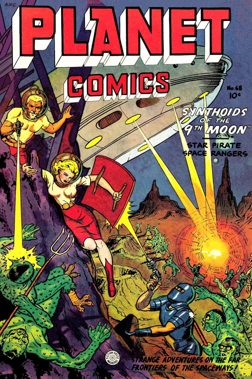 Comic Book Cover For Planet Comics 68
