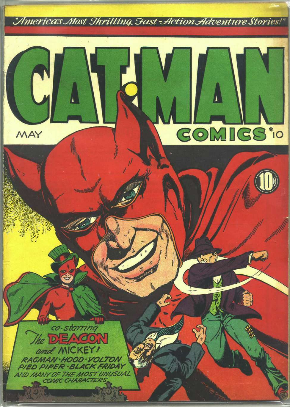 Comic Book Cover For Cat-Man Comics 10 (paper/2fiche)