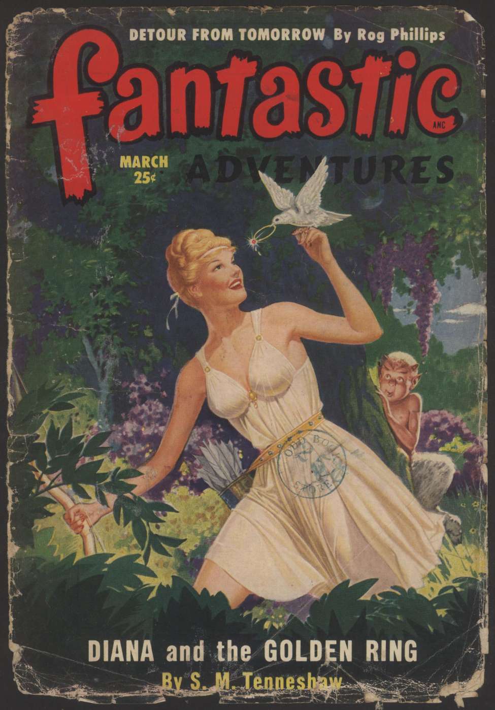 Book Cover For Fantastic Adventures v12 3 - Diana and the Golden Ring - S. M. Tenneshaw