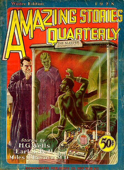 Comic Book Cover For Amazing Stories Quarterly v1 1 - The Moon of Doom - Earl L. Bell