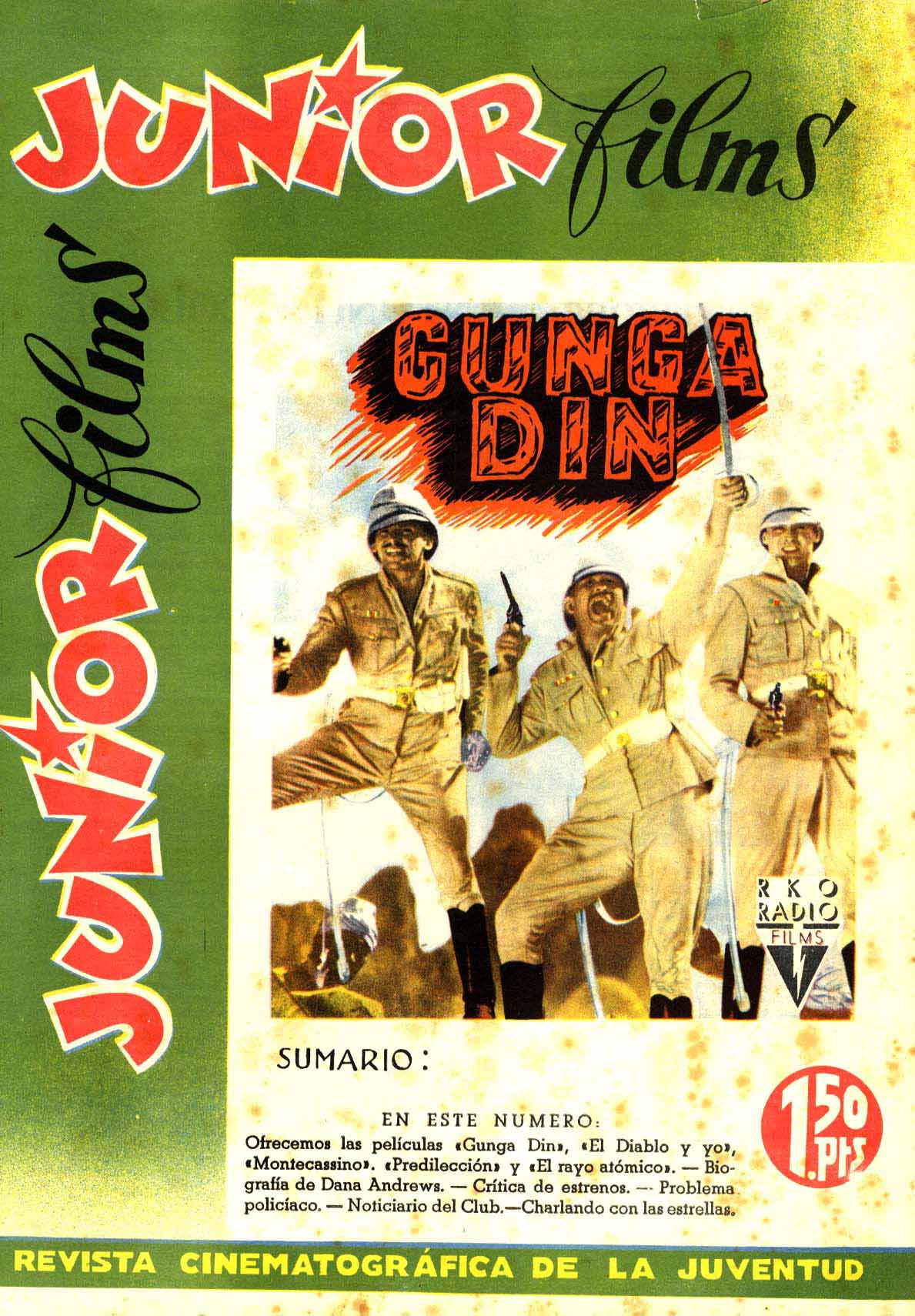 Comic Book Cover For Junior Films 50 Gunga Din