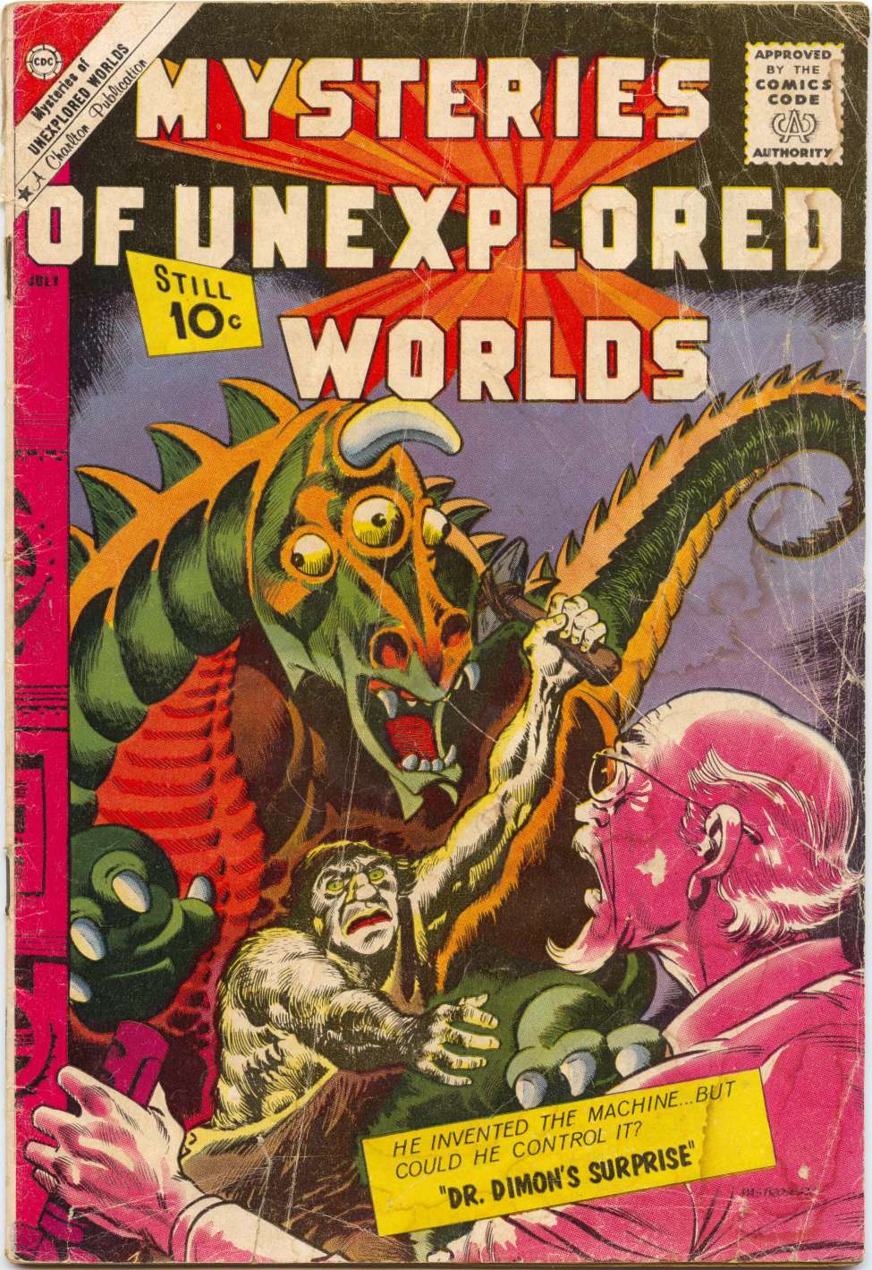 Comic Book Cover For Mysteries of Unexplored Worlds 25 - Version 2