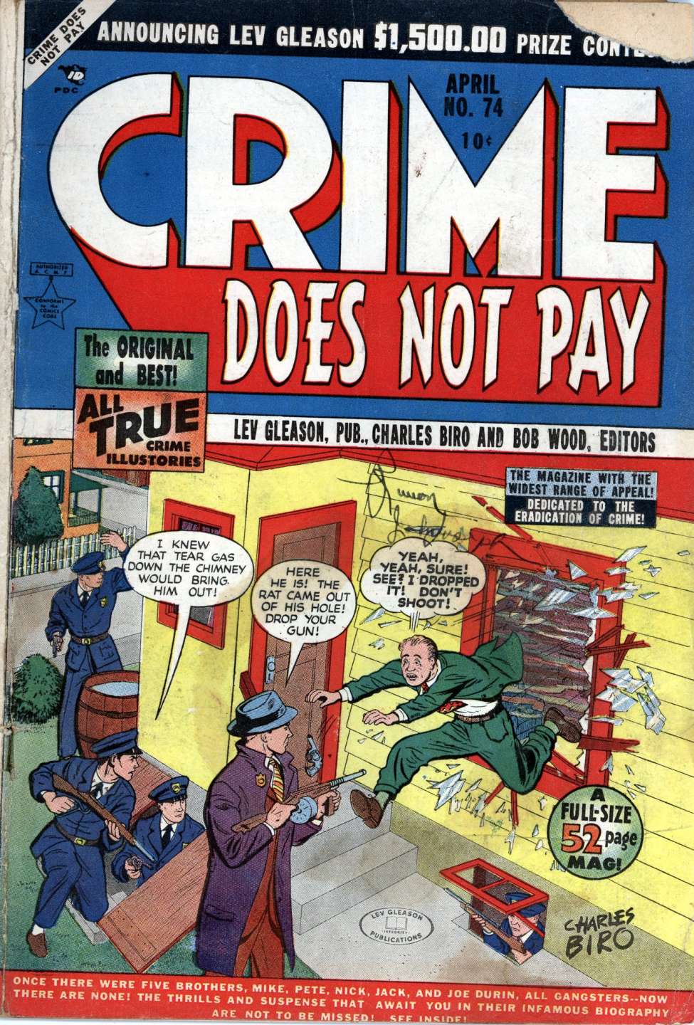 Comic Book Cover For Crime Does Not Pay 74 - Version 2