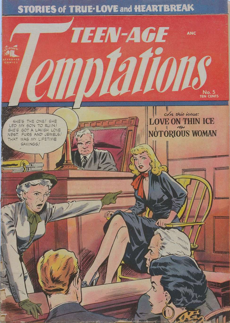 Comic Book Cover For Teen-Age Temptations 5