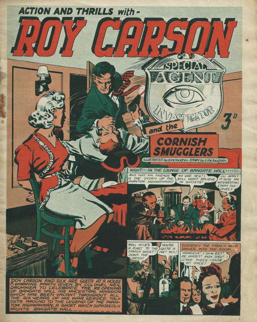 Comic Book Cover For Roy Carson 14 (and the Cornish Smugglers)
