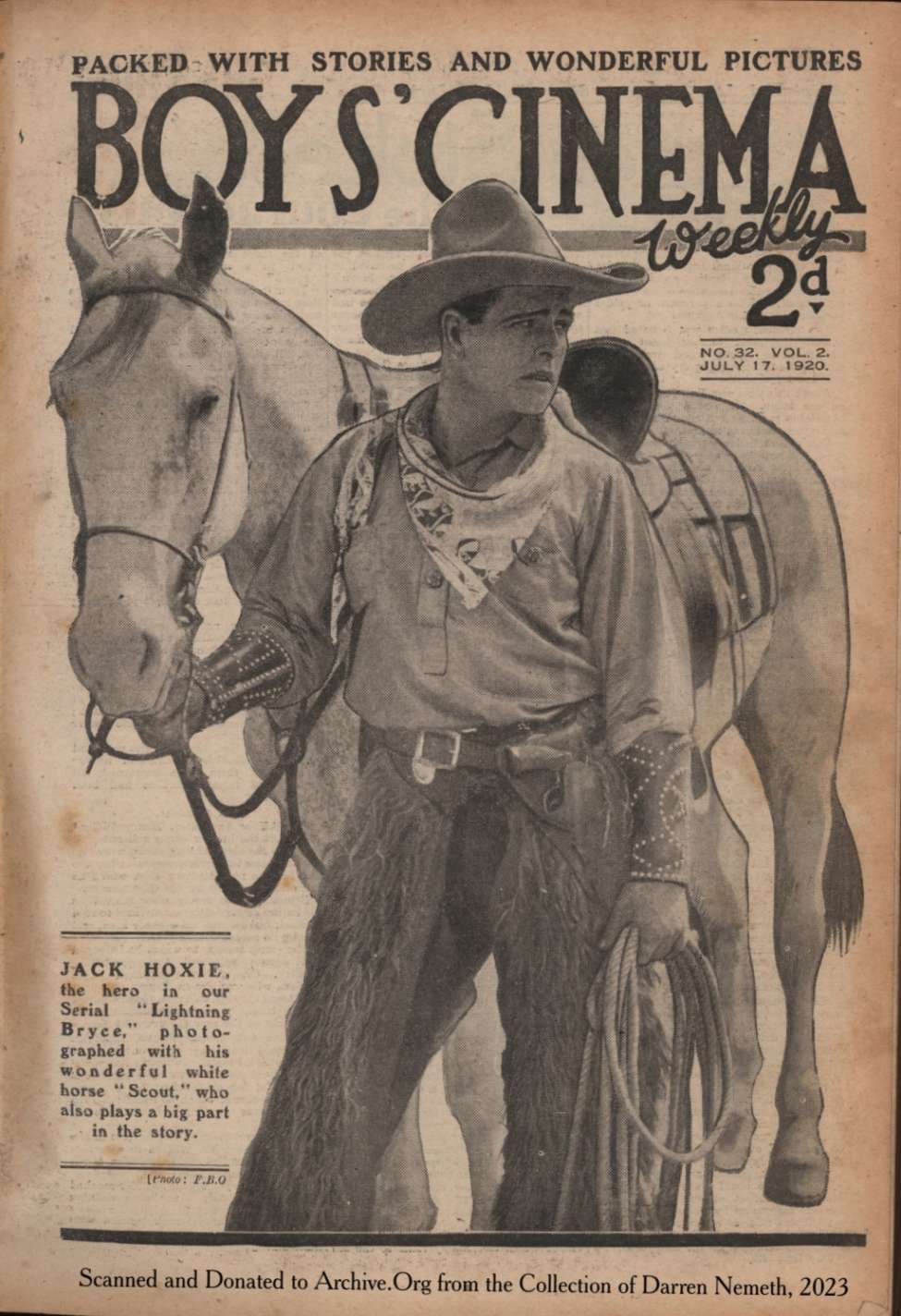 Book Cover For Boy's Cinema 32 - Bob Stokes, the Courageous - Lariat Pete