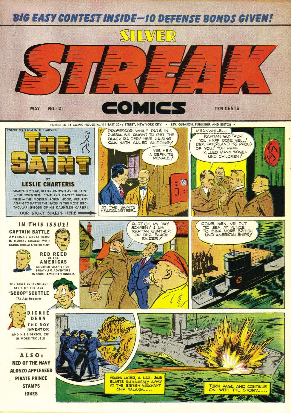 Book Cover For Silver Streak Comics 21 (alt) - Version 2