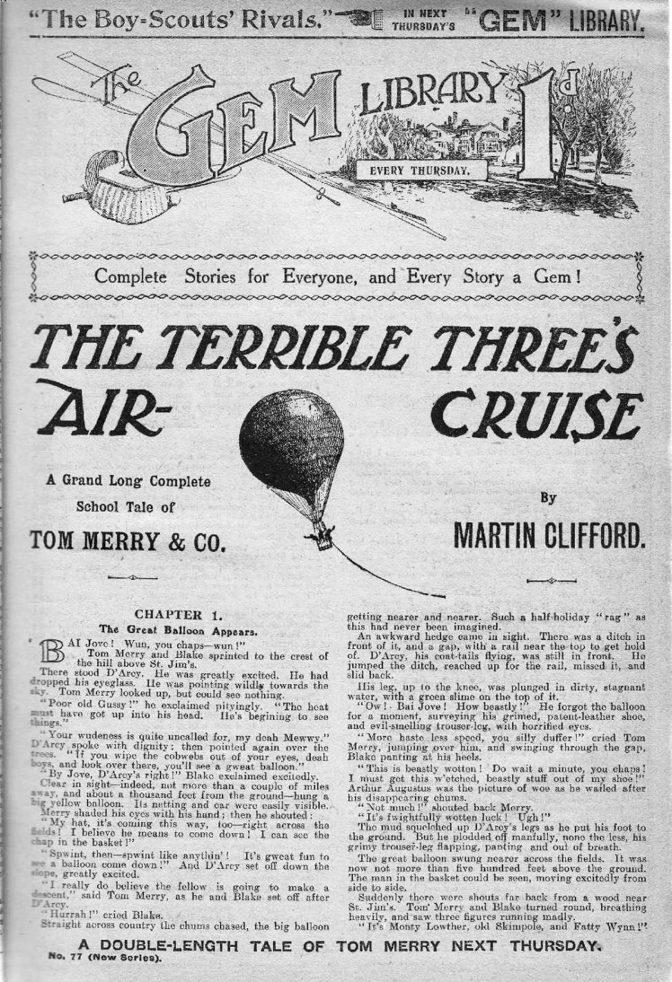 Book Cover For The Gem v2 77 - The Terrible Three’s Air Cruise