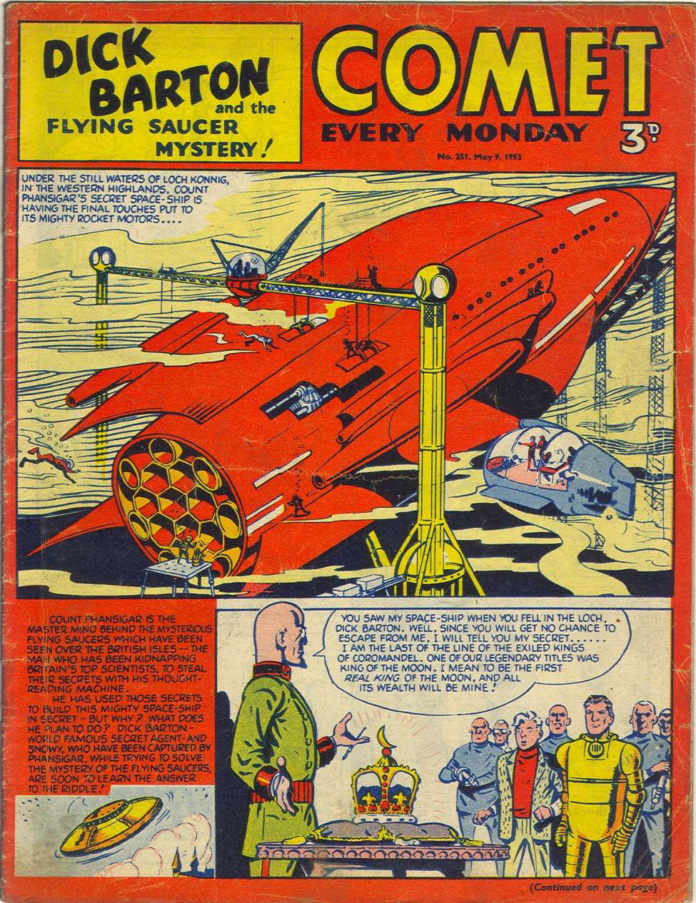 Comic Book Cover For The Comet 251