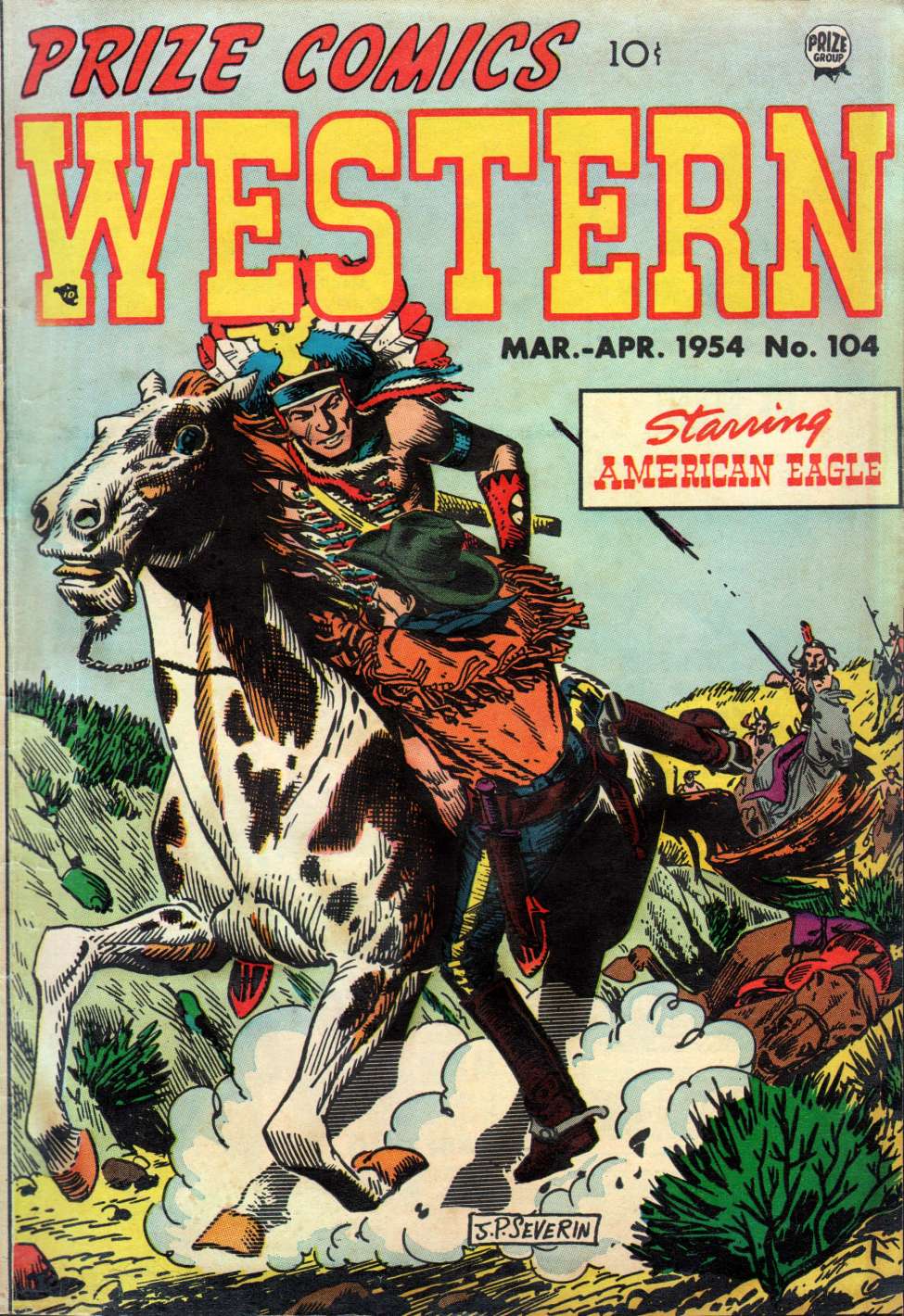 Comic Book Cover For Prize Comics Western 104