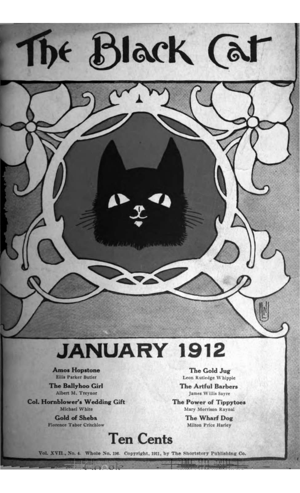 Book Cover For The Black Cat v17 4 - Amos Hopstone - Ellis Parker Butler