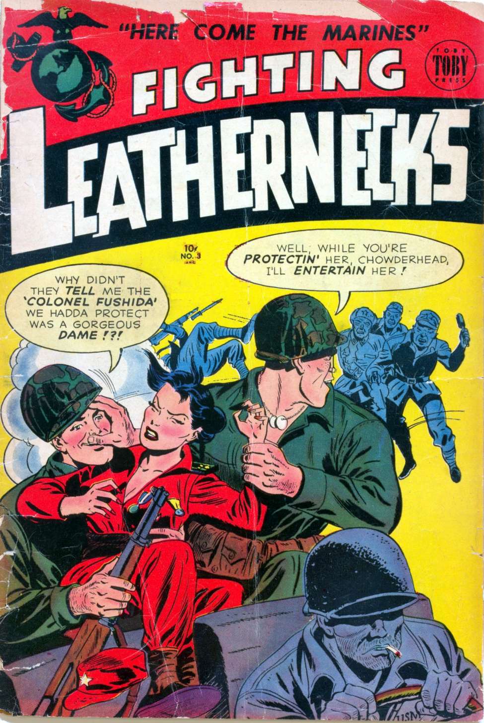 Comic Book Cover For Fighting Leathernecks 3