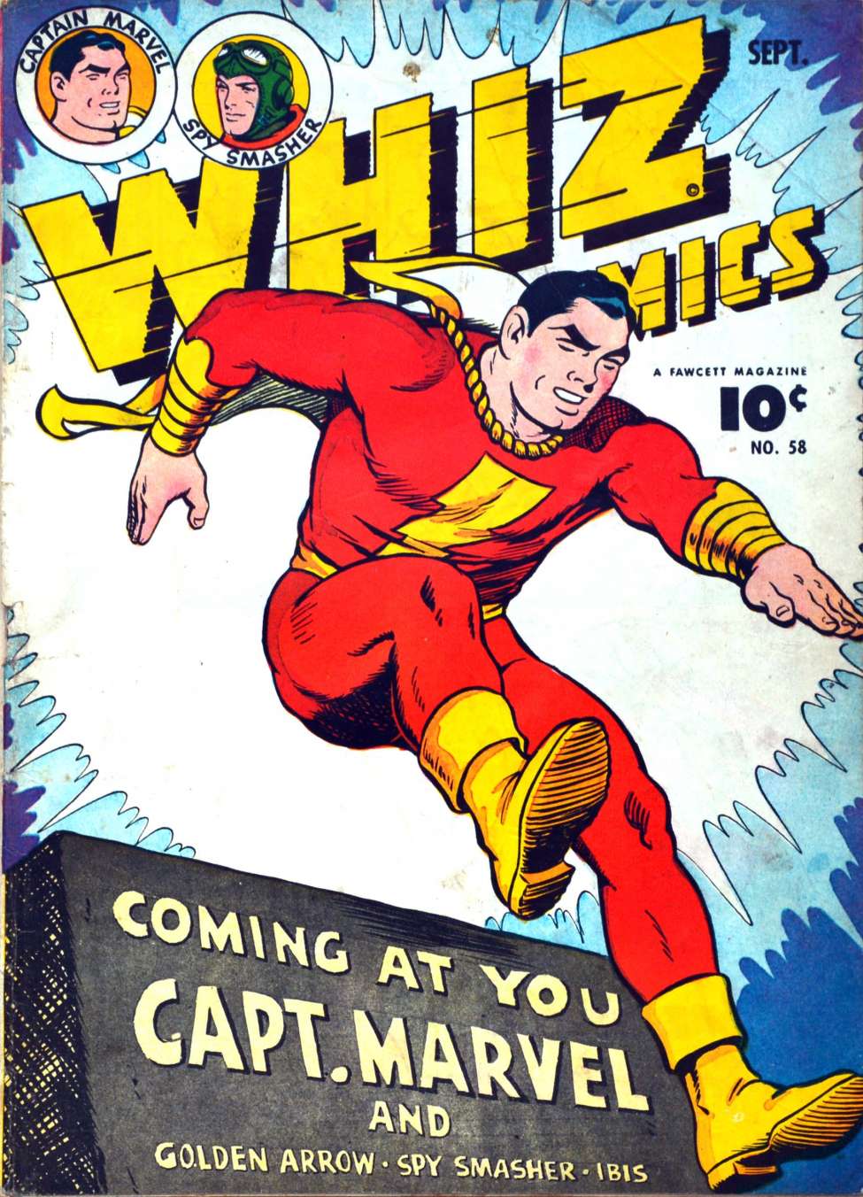 Comic Book Cover For Whiz Comics 58