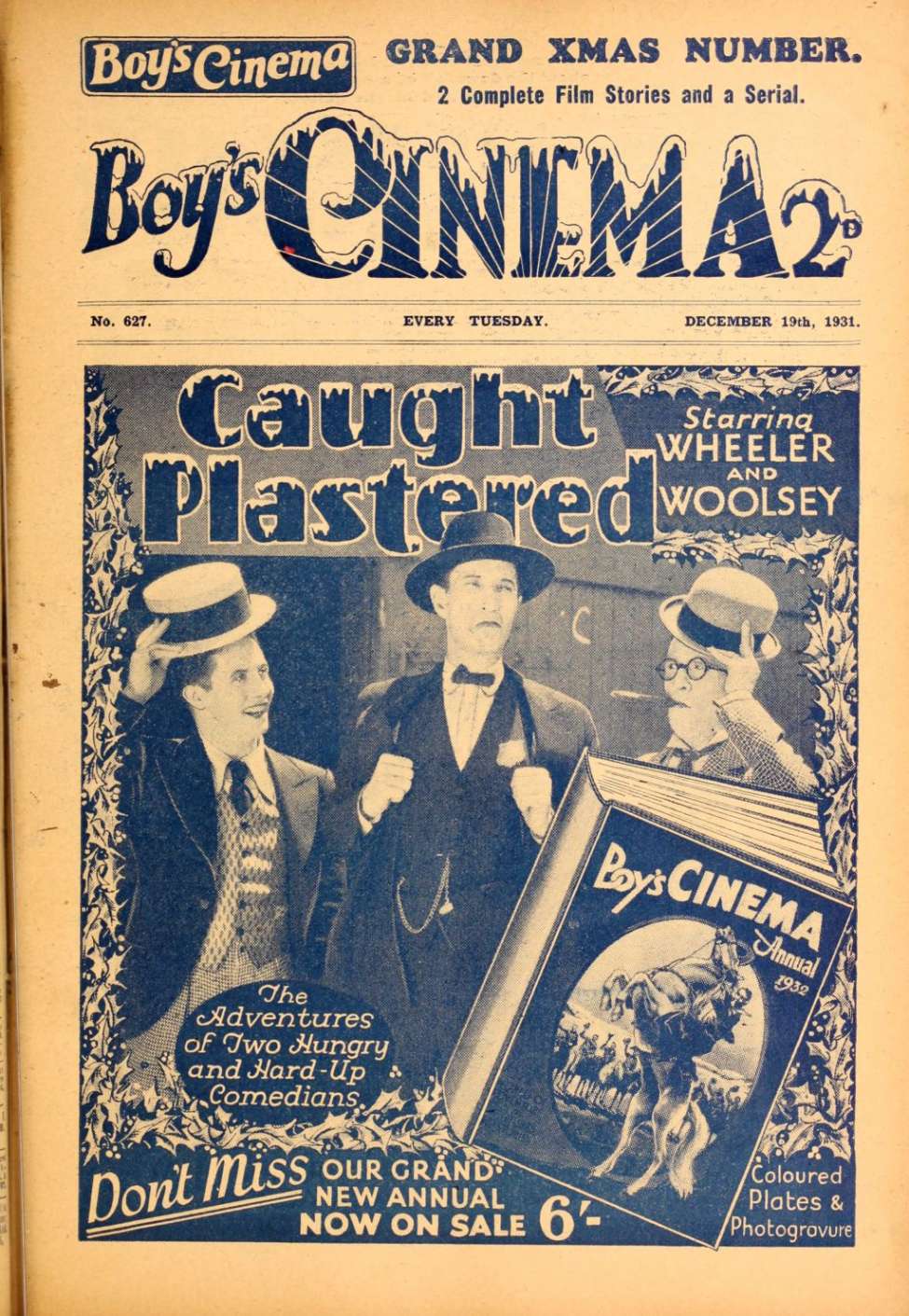 Comic Book Cover For Boy's Cinema 627 - Caught Plastered - Wheeler & Woolsey