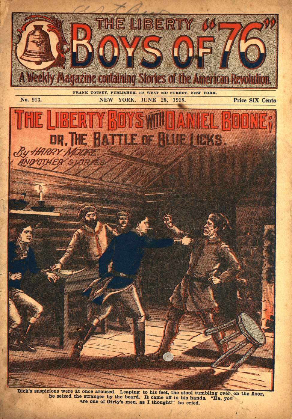 Book Cover For The Liberty Boys of 76 913 - The Liberty Boys with Daniel Boone