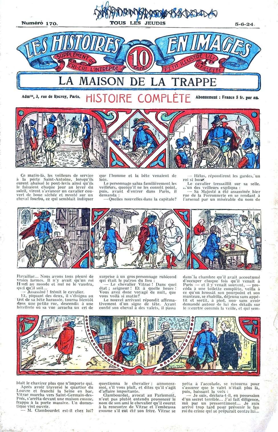 Book Cover For Les Histoires en Images 170 - La Maison de la Trappe