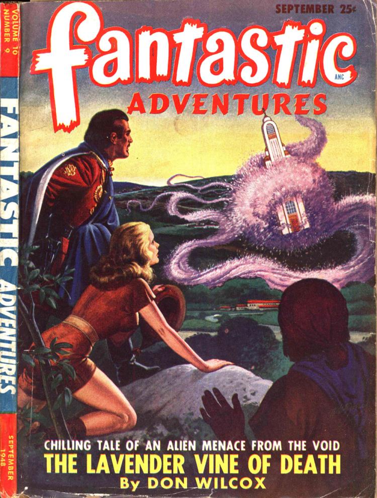 Comic Book Cover For Fantastic Adventures v10 9 - The Lavender Vine of Death - Don Wilcox