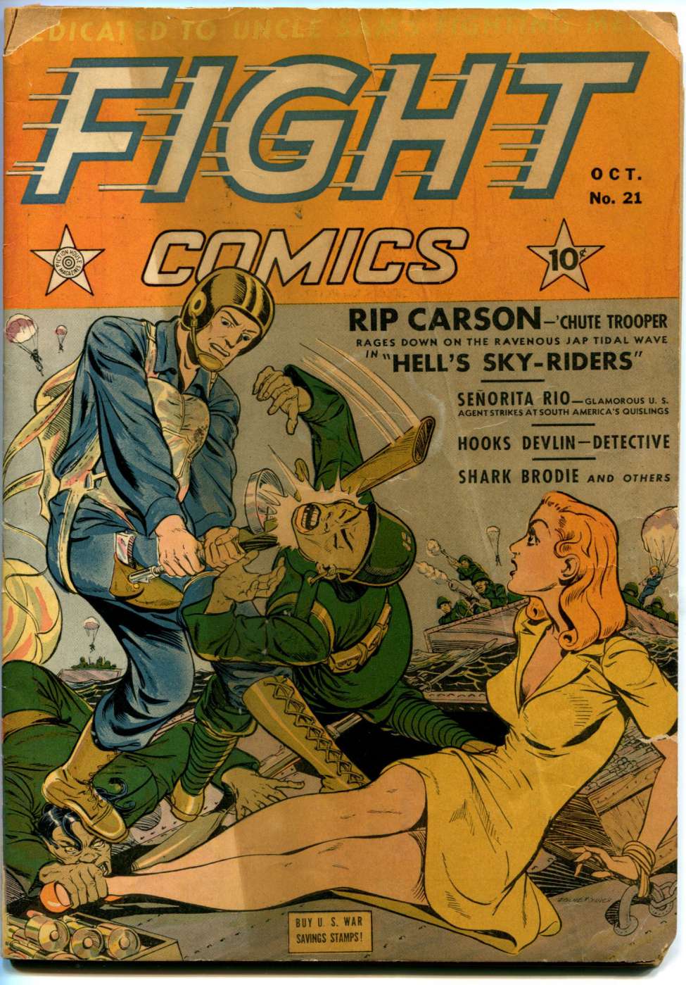 Comic Book Cover For Fight Comics 21