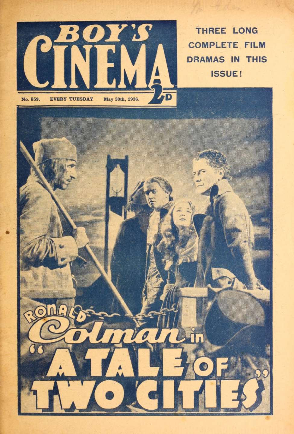 Comic Book Cover For Boy's Cinema 859 - A Tale of Two Cities - Ronald Colman