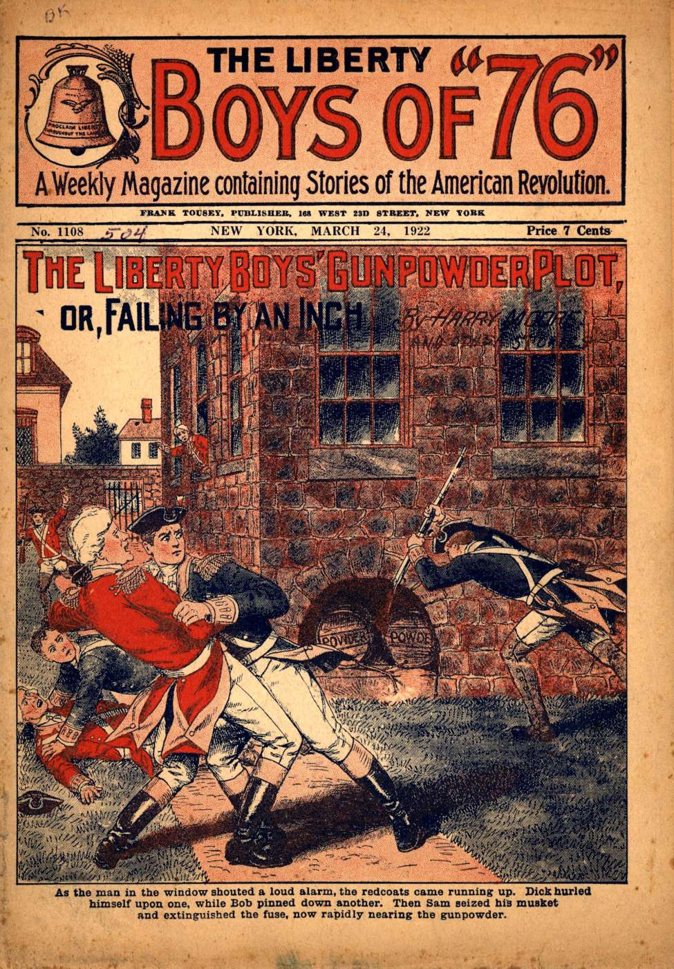 Book Cover For The Liberty Boys of 76 1108 - The Liberty Boys' Gunpowder Plot