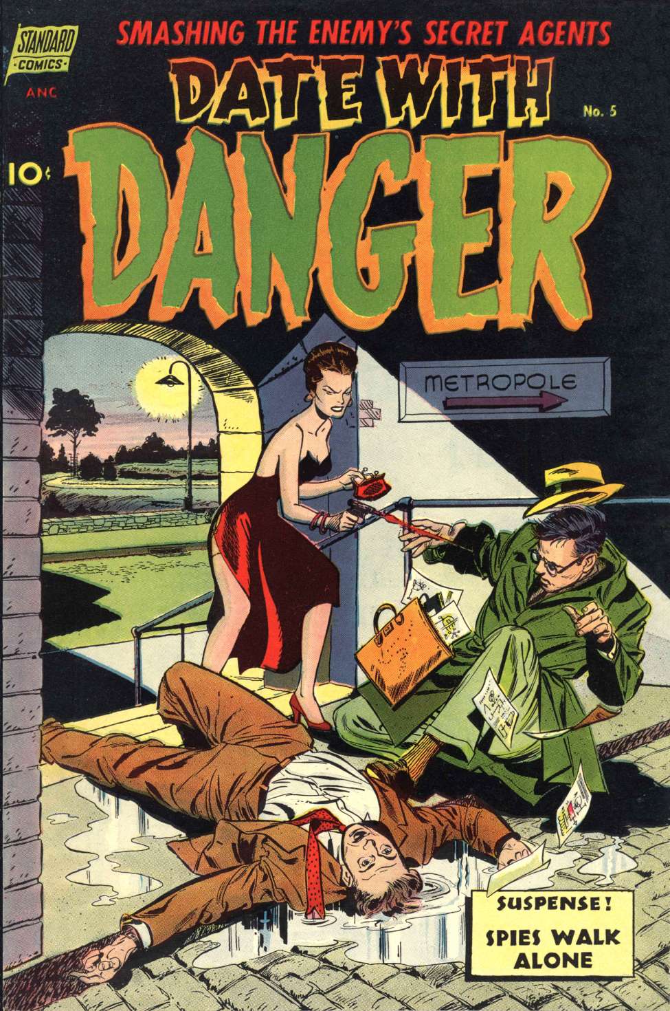 Comic Book Cover For Date With Danger 5 - Version 1