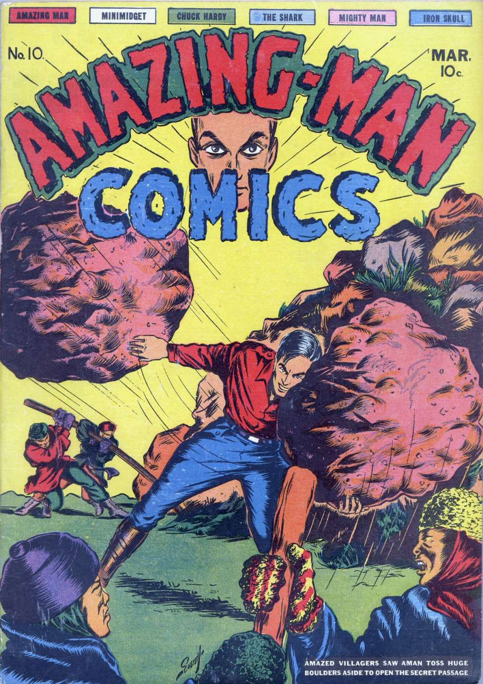 Comic Book Cover For Amazing Man Comics 10