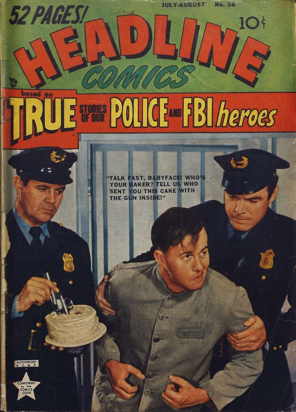 Comic Book Cover For Headline Comics 36