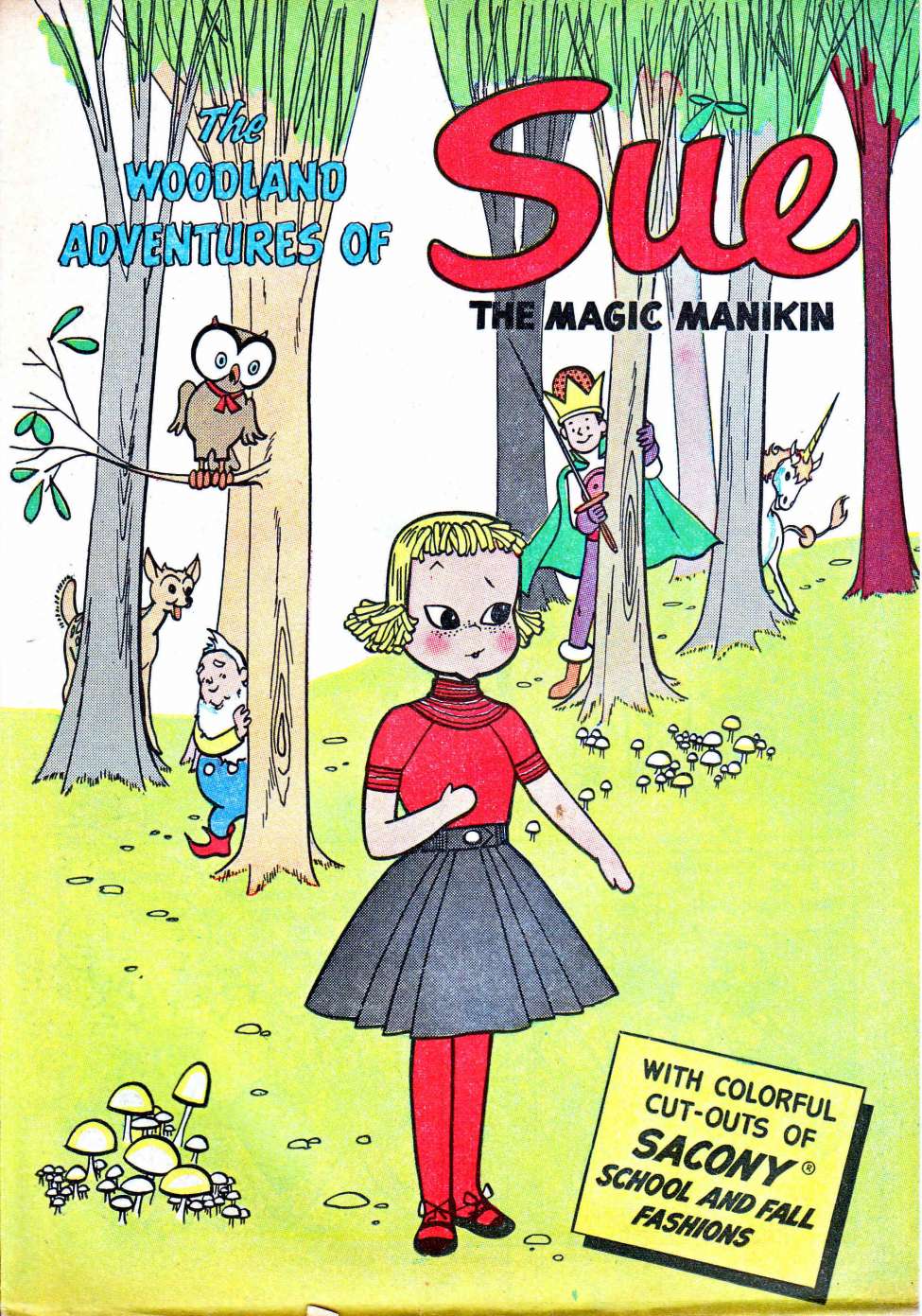 Comic Book Cover For The Woodland Adventures Of Sue The Magic Manikin