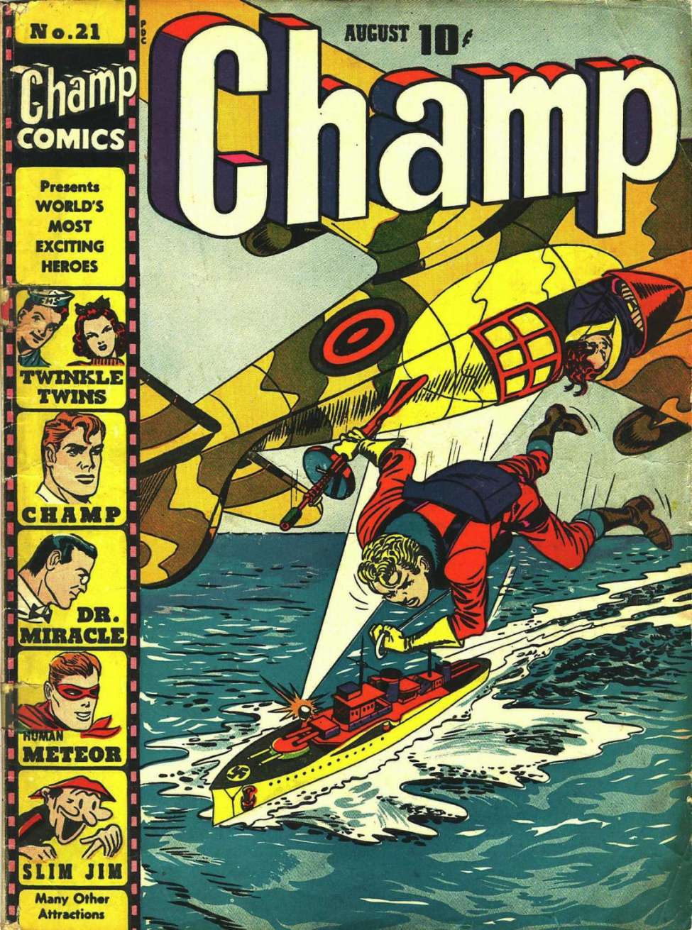Comic Book Cover For Champ Comics 21