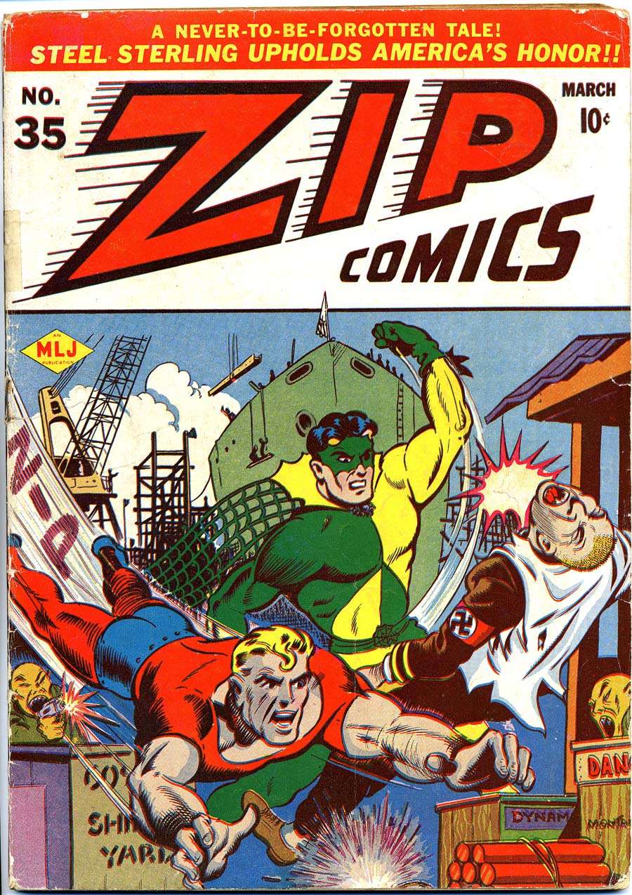 Comic Book Cover For Zip Comics 35