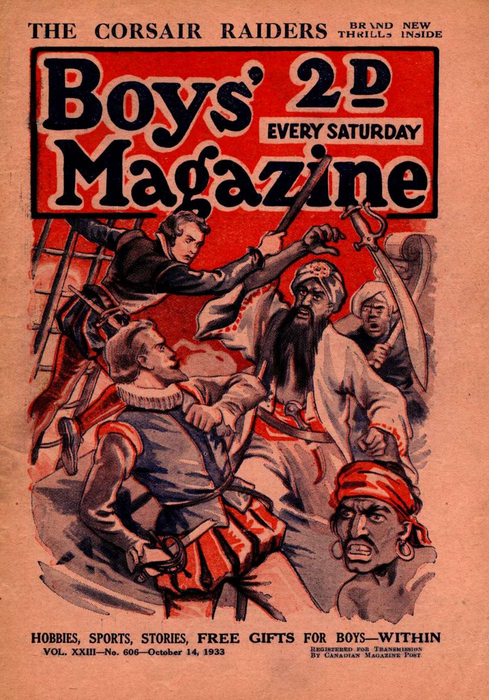 Book Cover For Boys' Magazine 606