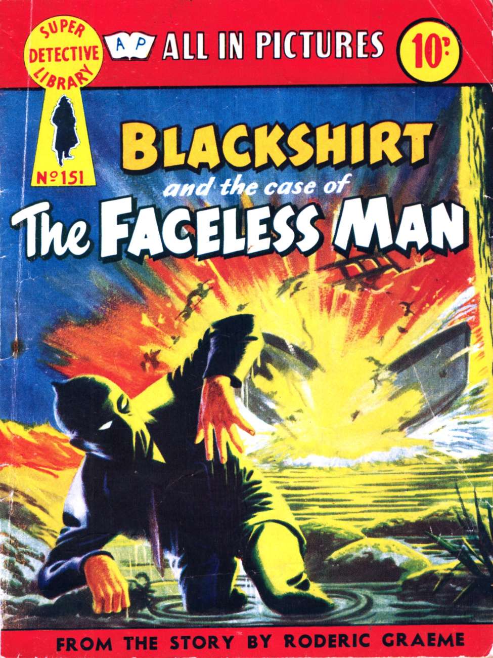 Book Cover For Super Detective Library 151 - Blackshirt -The Faceless Man