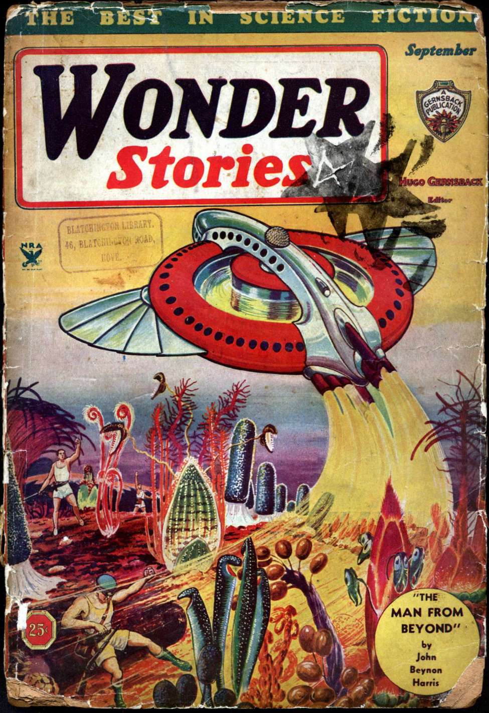 Comic Book Cover For Wonder Stories v6 4 - The Fall of the Eiffel Tower - Charles de Richter