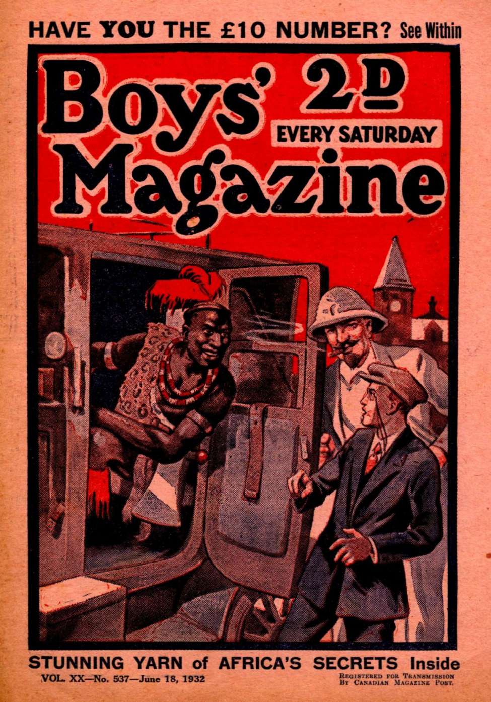 Book Cover For Boys' Magazine 537