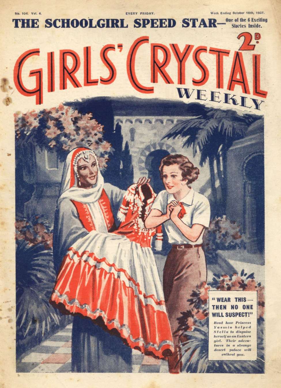 Book Cover For Girls' Crystal 104 - The Mystery of Hollyhock Cottage