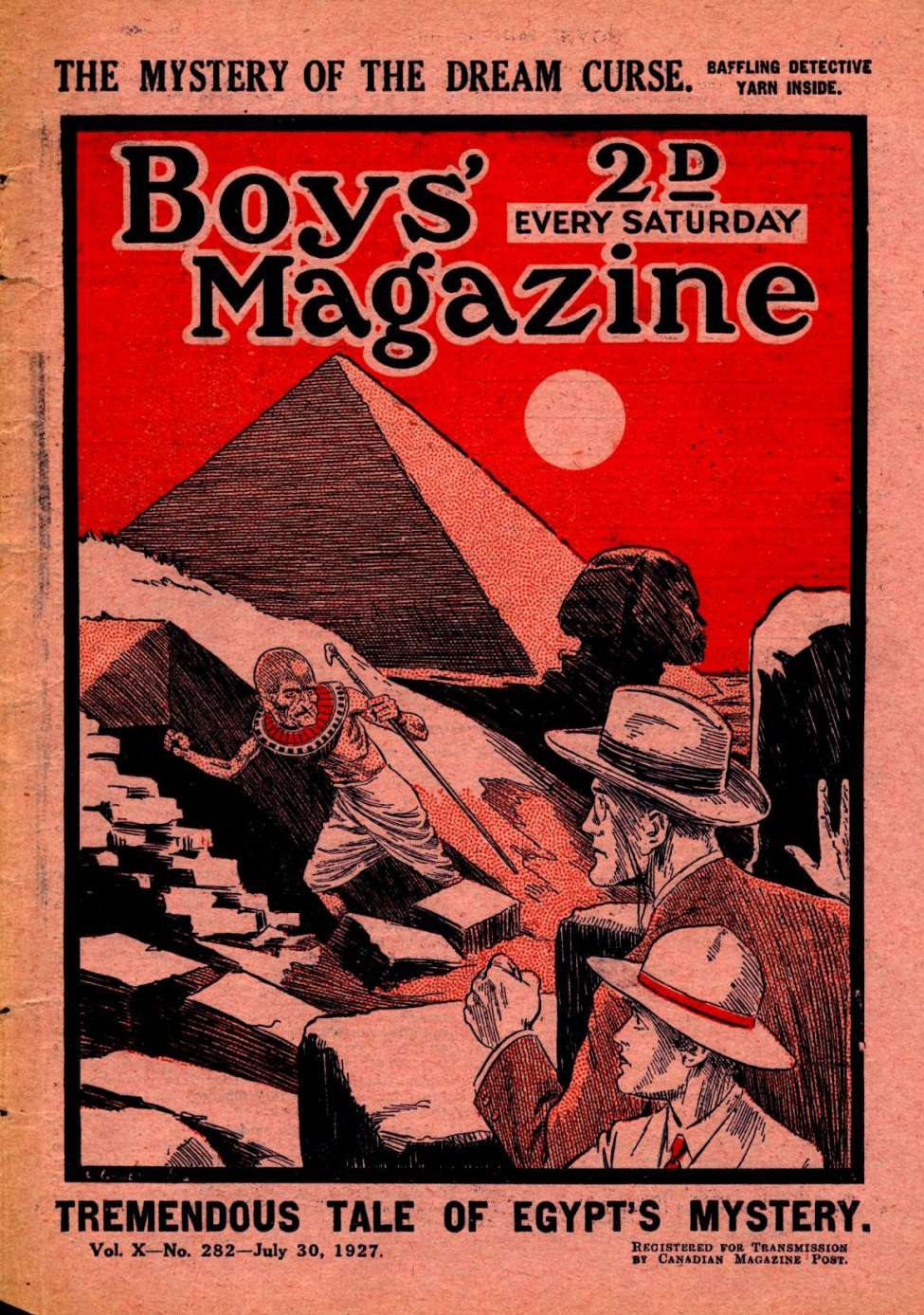 Comic Book Cover For Boys' Magazine 282