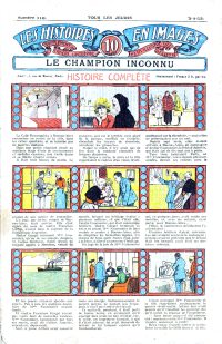 Large Thumbnail For Les Histoires en Images 110 - Le Champion Inconnu
