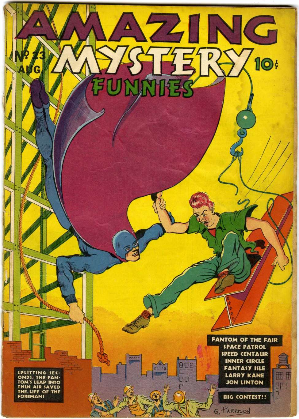 Comic Book Cover For Amazing Mystery Funnies 23