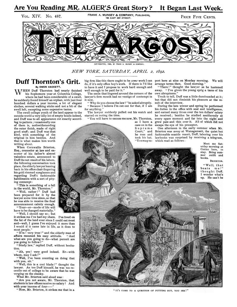 Book Cover For The Argosy v14 487
