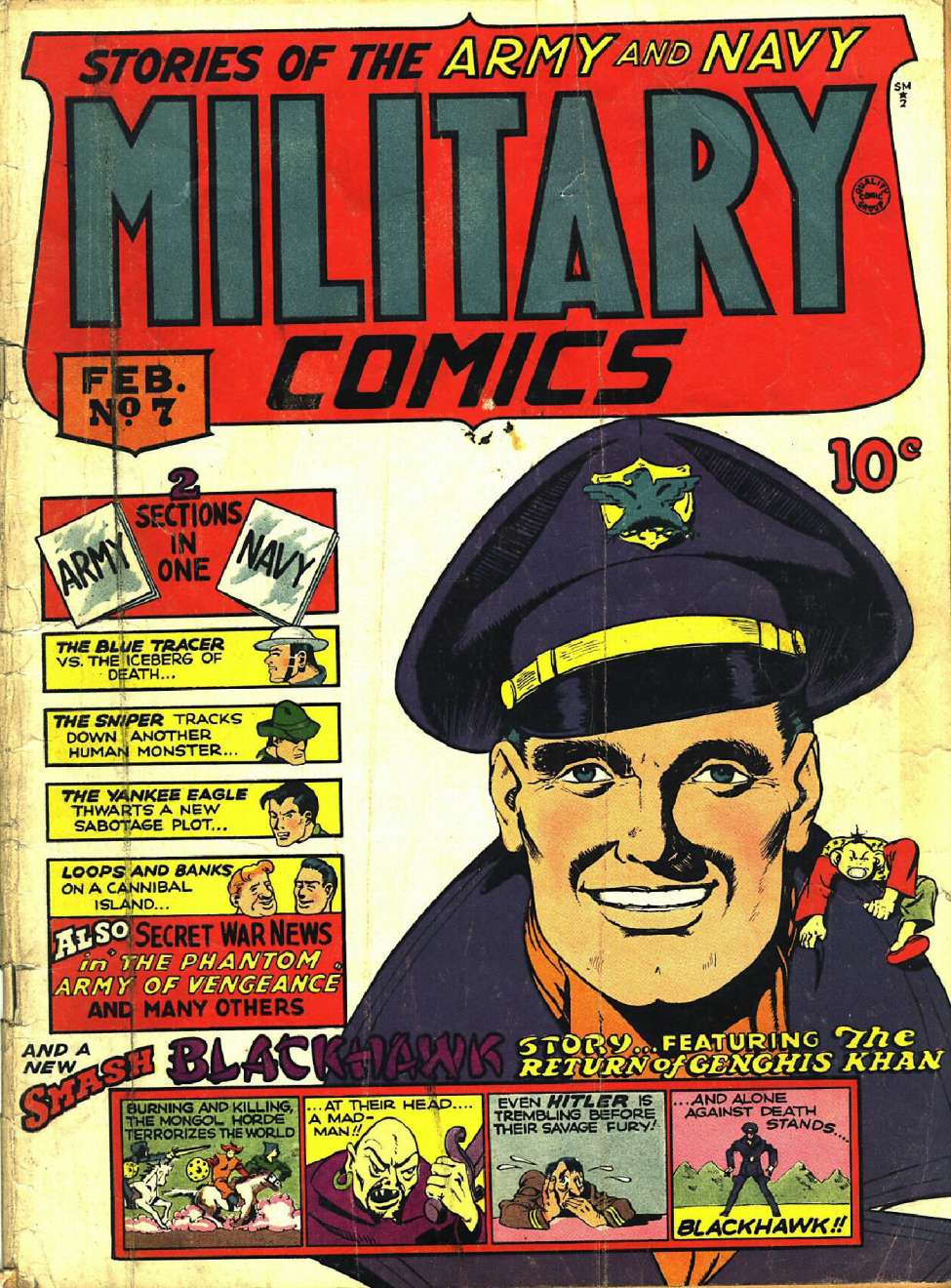 Comic Book Cover For Military Comics 7