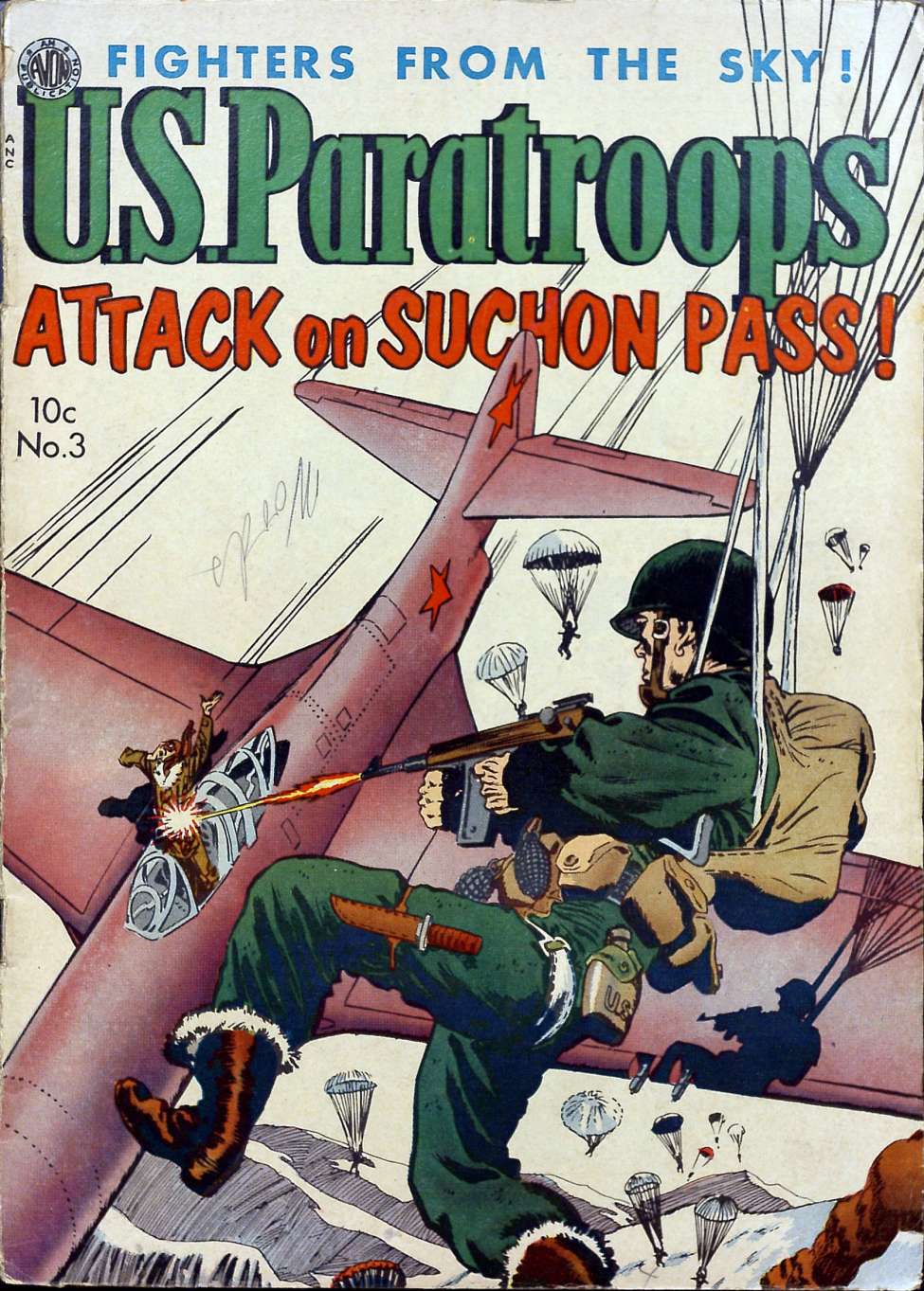 Comic Book Cover For U.S. Paratroops 3