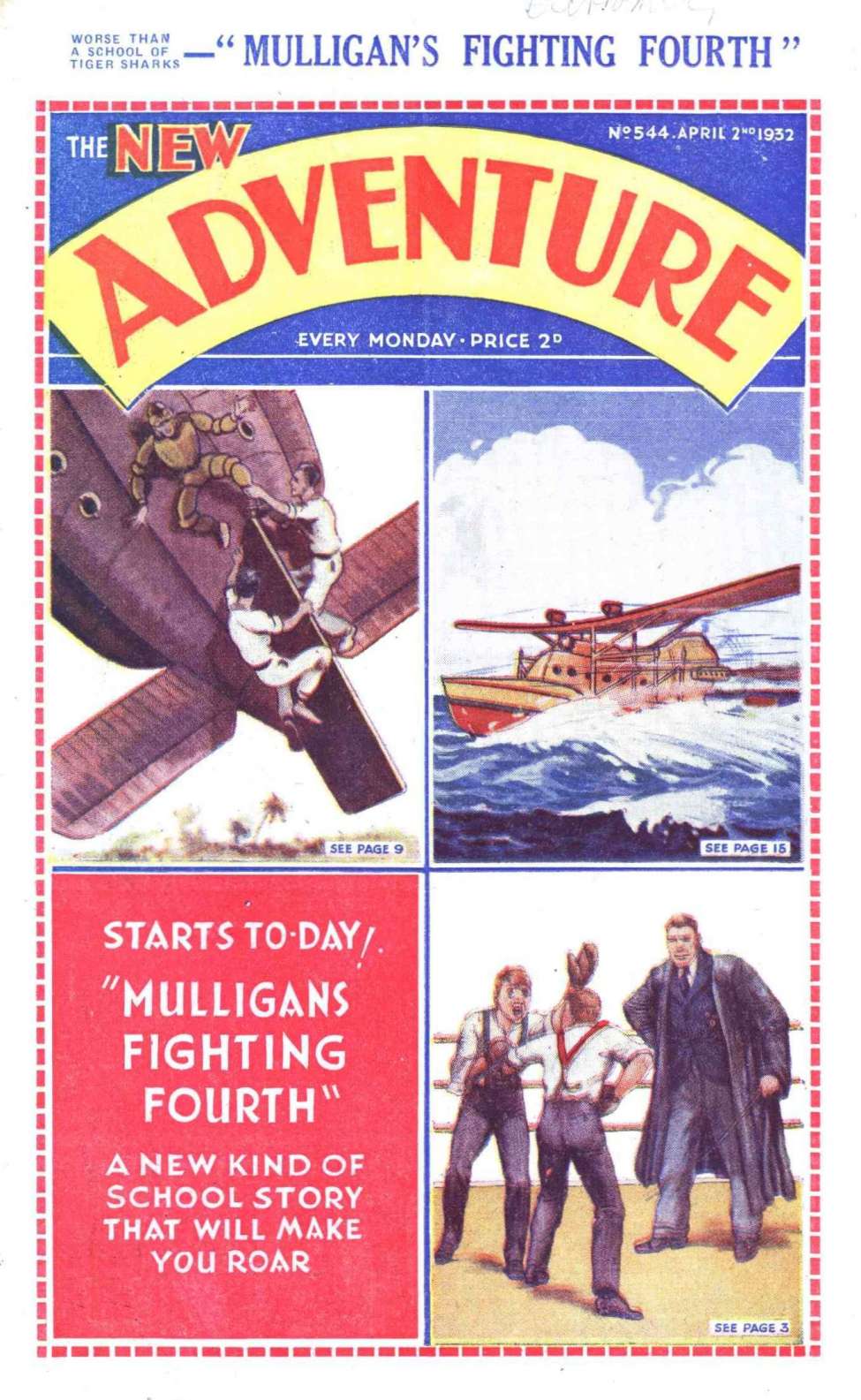Comic Book Cover For Adventure 544