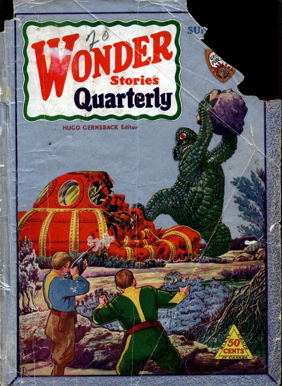 Book Cover For Wonder Stories Quarterly v1 4 - The War of the Planets - R. H. Romans