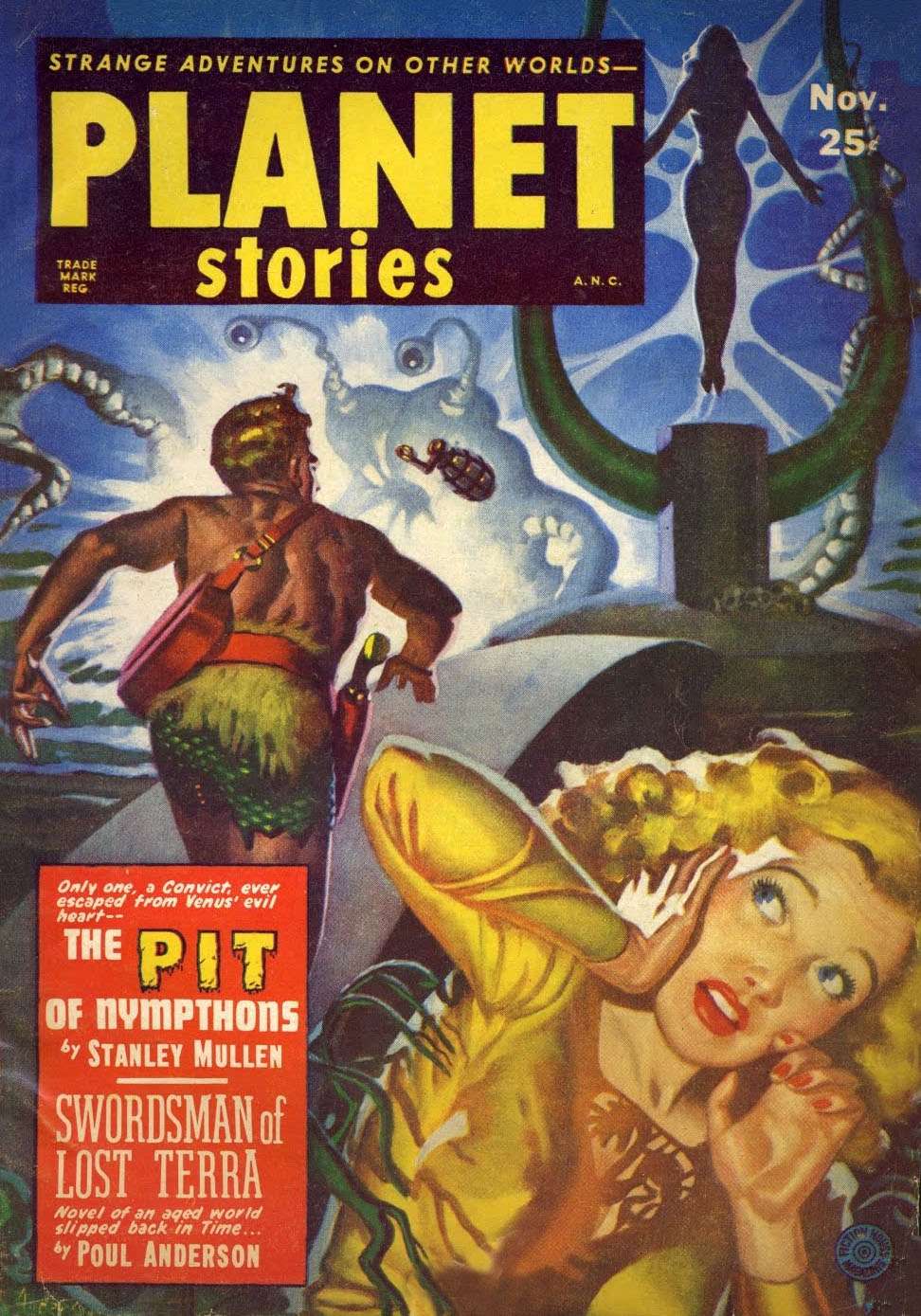 Comic Book Cover For Planet Stories v5 3 - The Pit of Nympthons - Stanley Mullen