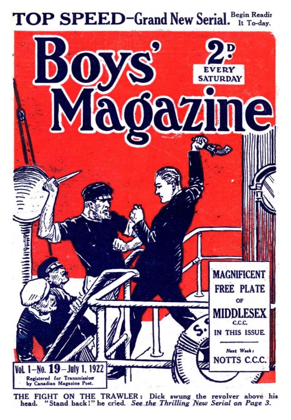 Book Cover For Boys' Magazine 19